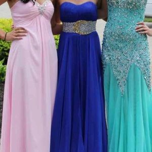 Royal blue prom dress